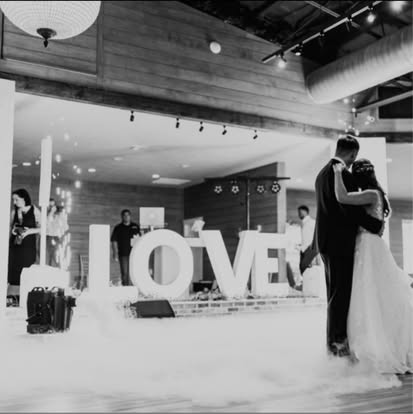 Black and white first dance