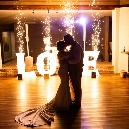First dance with sparklers