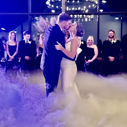 First dance with purple fog